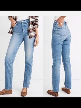 Madewell Light Blue Straight-Leg Jeans - Women Size 29 Tall